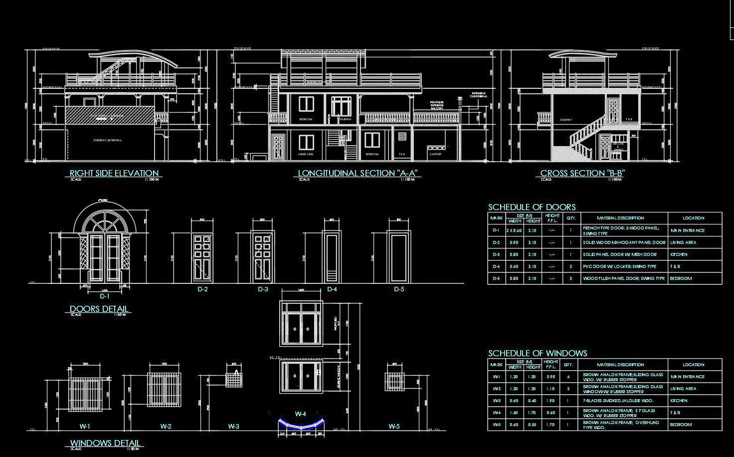853. Download CAD Drawings for a Two-Storey Residential House Design (2)