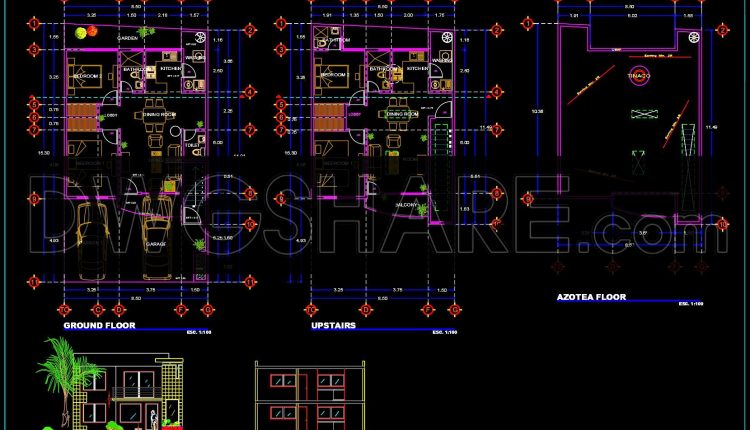 855.-architectural-cad-drawings-of-a-two-storey-residential-house-design-1