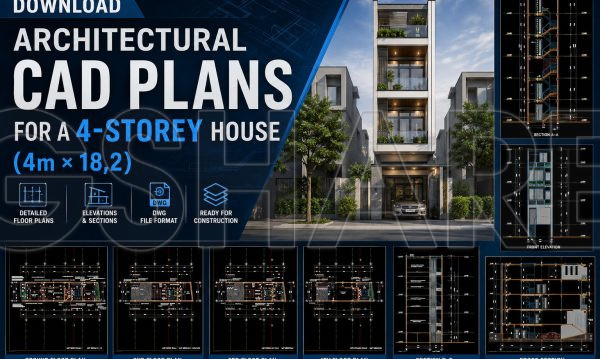 3 weeks ago
                

                
             146905. Download Architectural CAD Plans for a 4-Storey House (4m × 18,2)