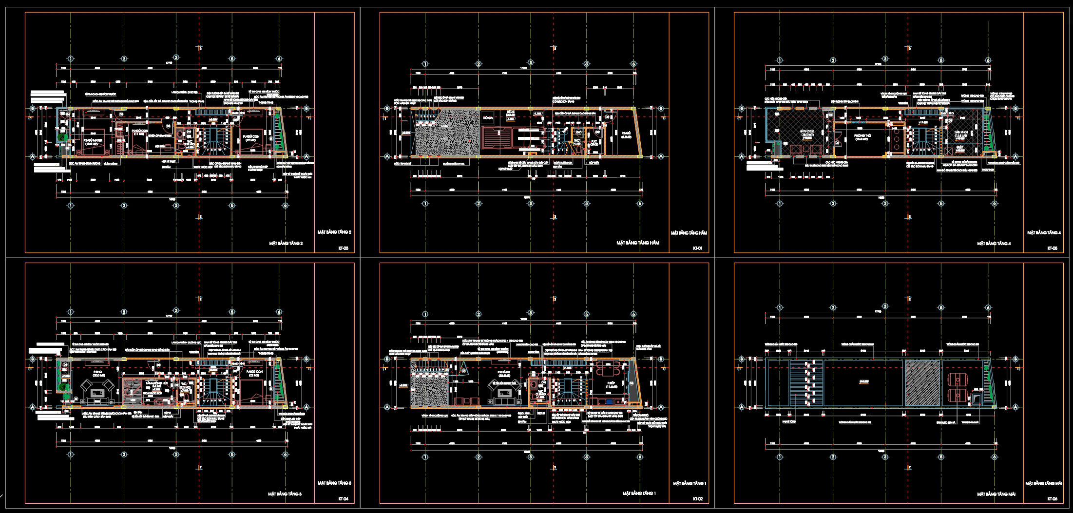 905. Download Architectural CAD Plans for a 4-Storey House (4m × 18,2) (2)