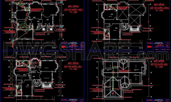 215.-water-supply-system-design-cad-drawings-for-villa-dwg-1