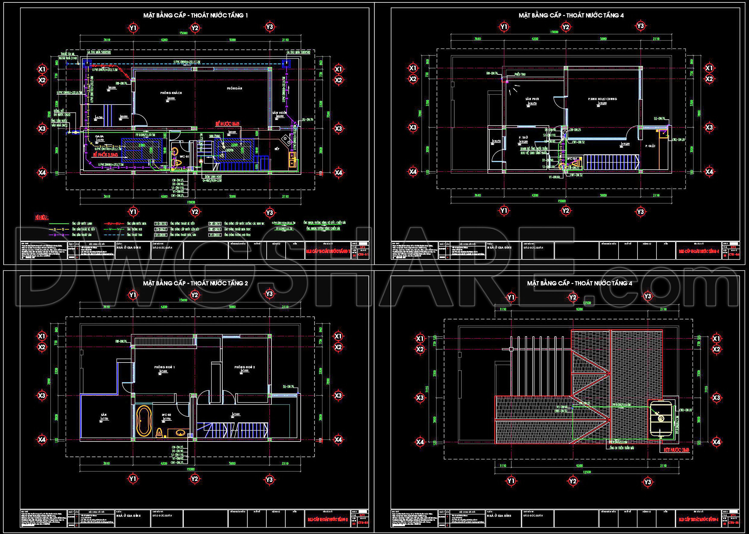 217. Download Complete House Plumbing CAD Drawings – Water Supply & Drainage Plans (1)