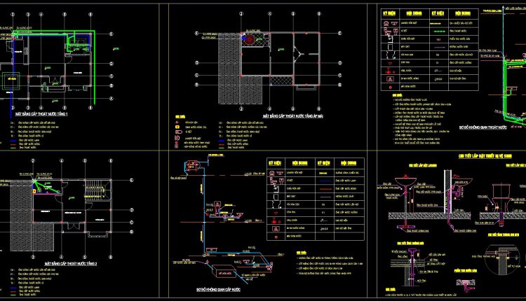 225.-2-story-house-water-supply-drainage-cad-plans