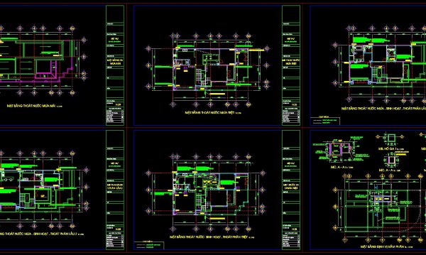 233. Villa Water Supply & Drainage CAD Drawings