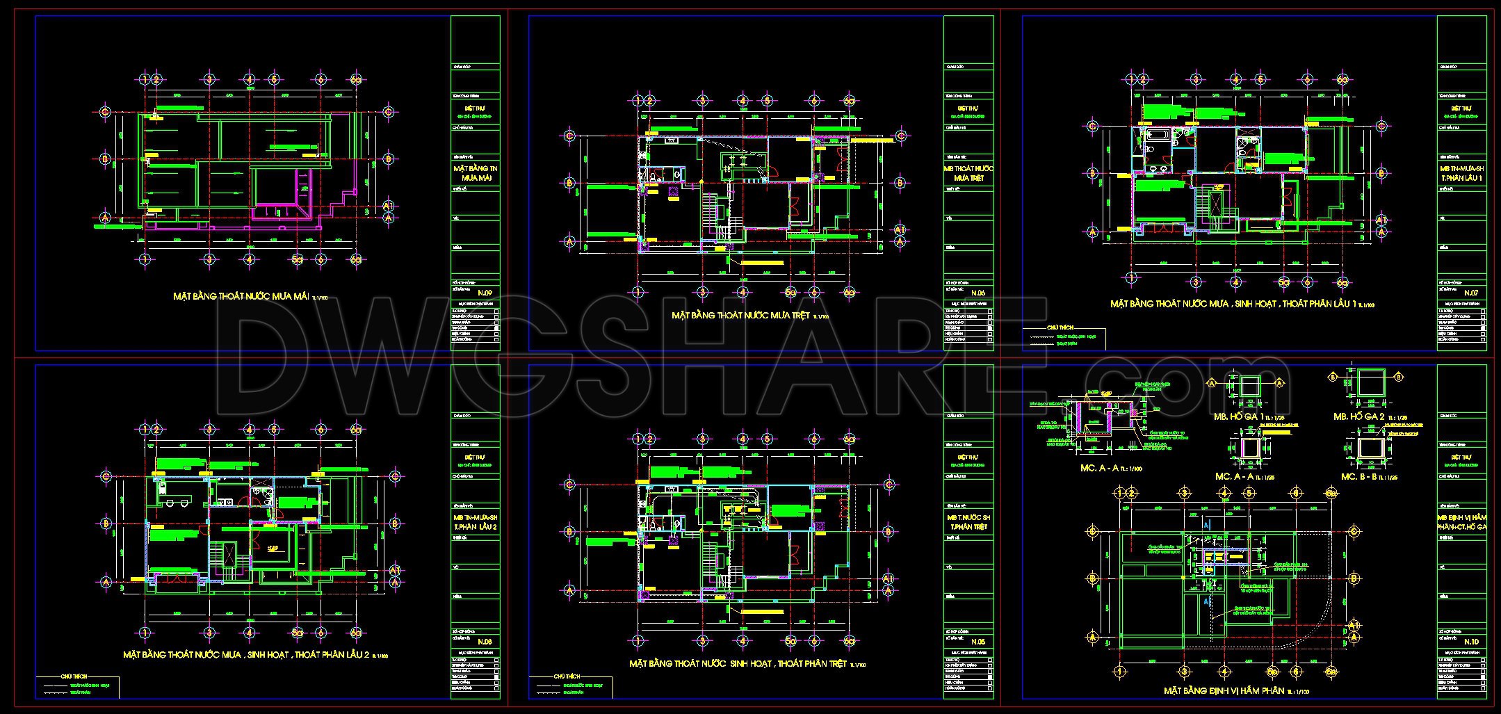 233. Villa Water Supply & Drainage CAD Drawings (1)