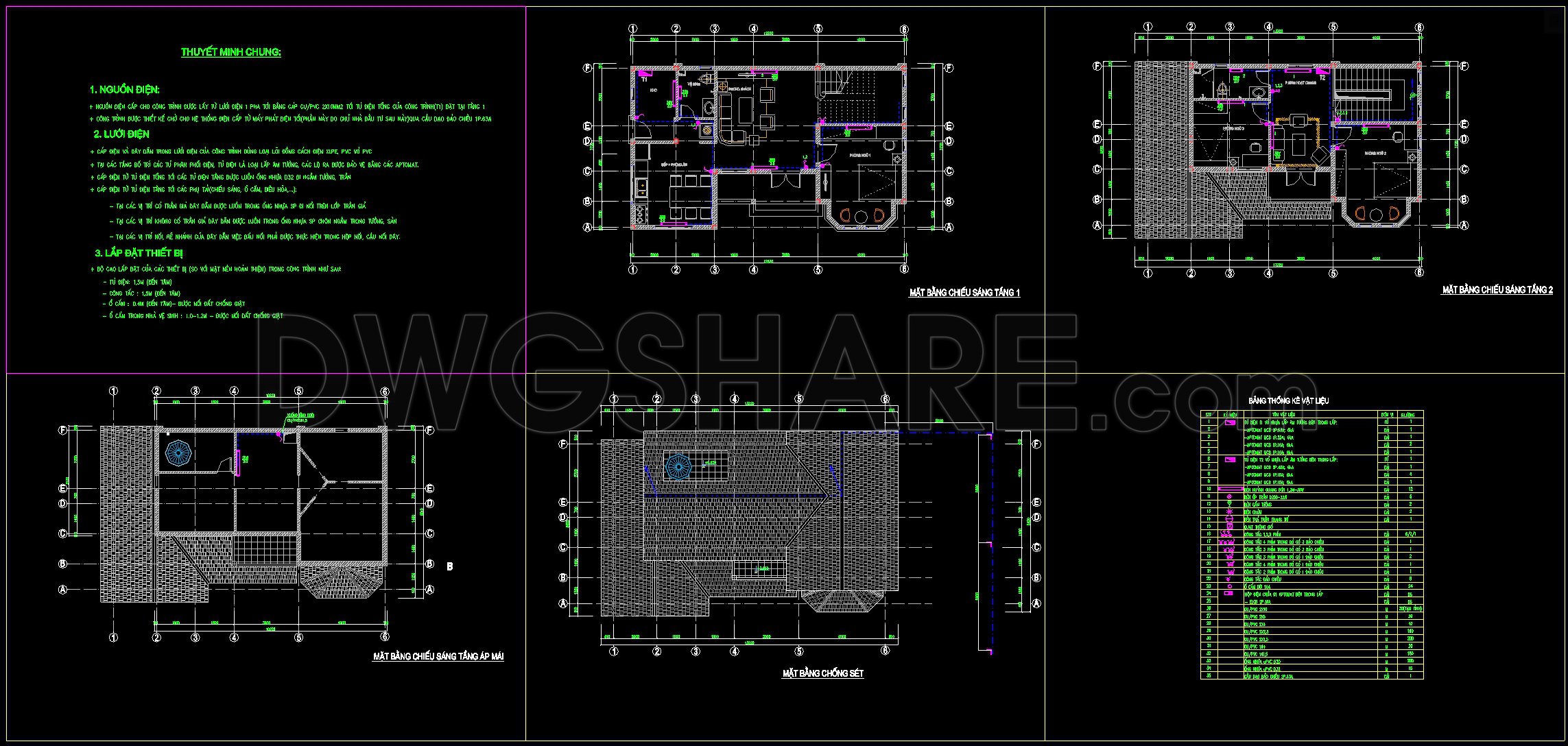 236. Complete 2-Story House Electrical & Lighting CAD Drawings (1)