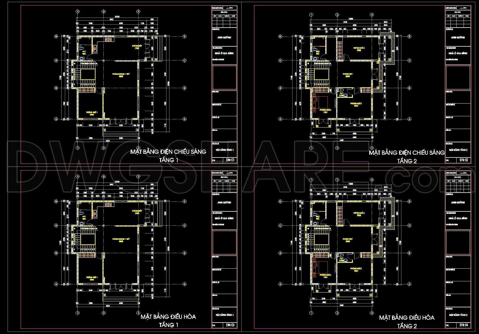 237. Complete 2-Story House Electrical & MEP CAD Drawings (1)