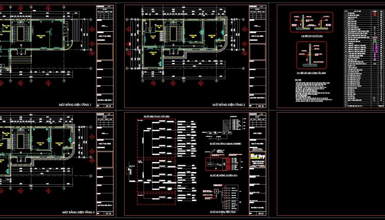 239.-3-story-modern-house-electrical-cad-drawings-11.7m-_-7.5m