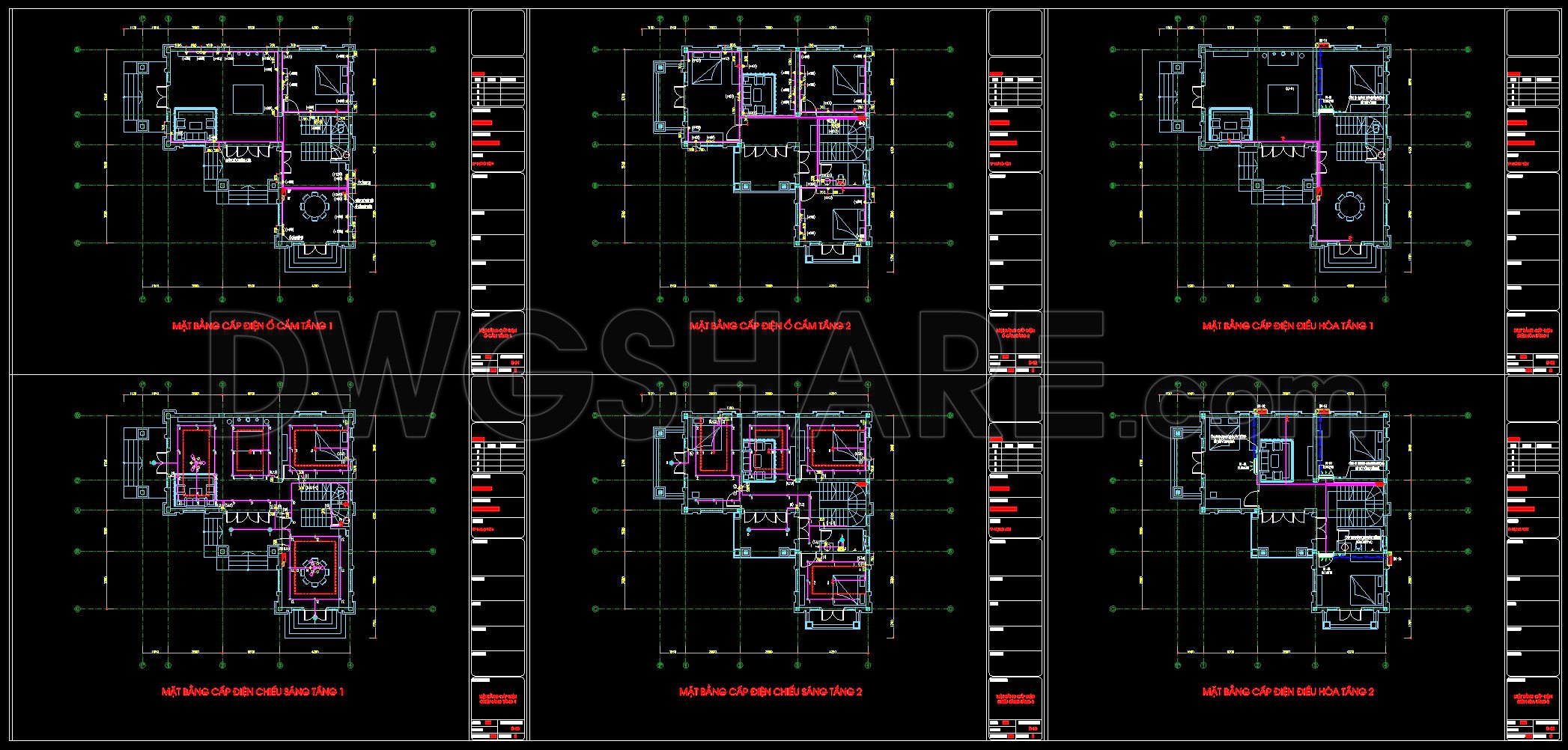 243. 3-Story House Electrical, HVAC & Camera CAD Drawings (1)