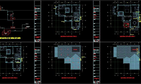 244.-2-story-house-water-supply-drainage-cad-drawings-1