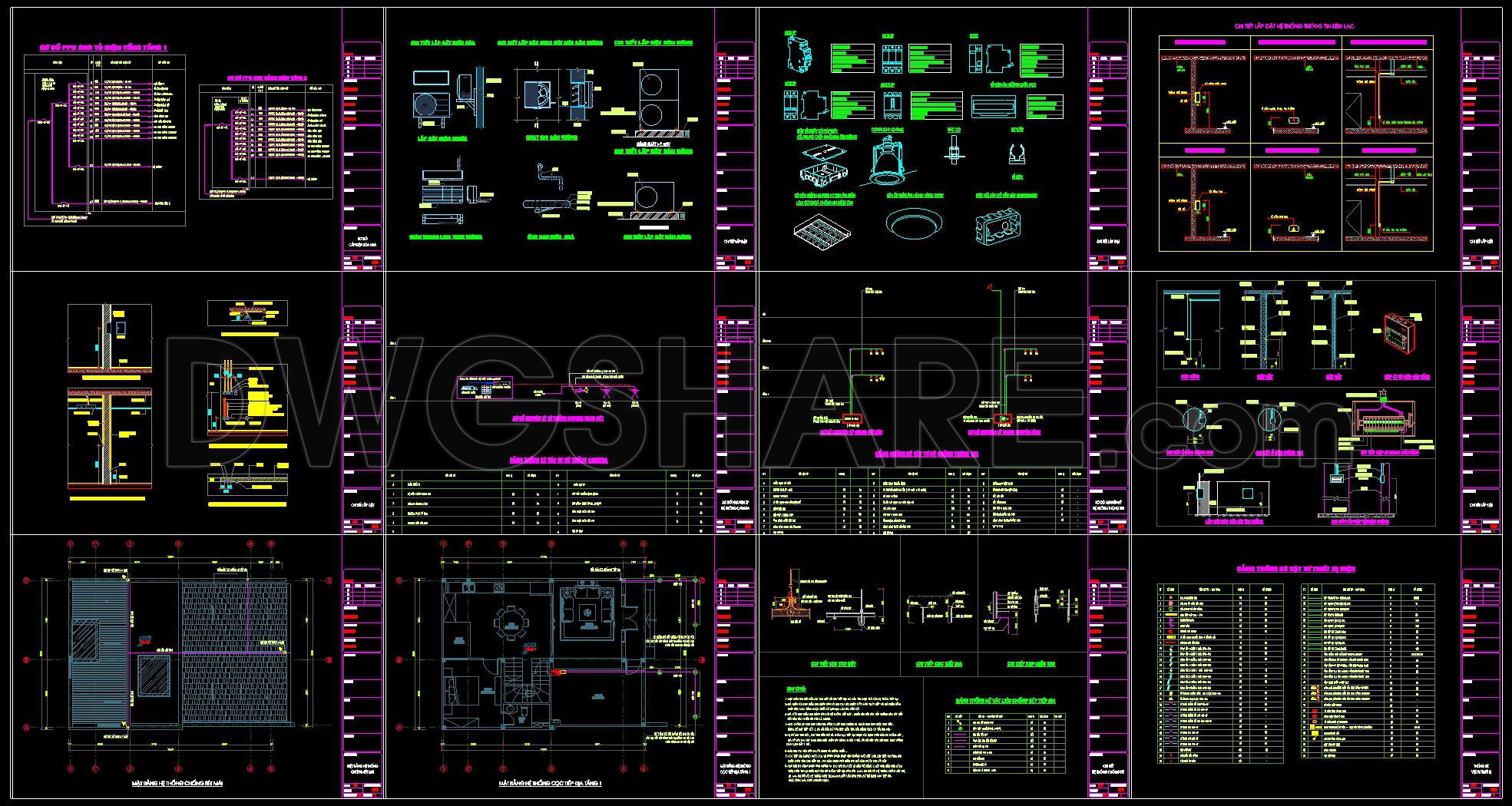 245. 3-Story Modern House Electrical & MEP CAD Drawings (2)