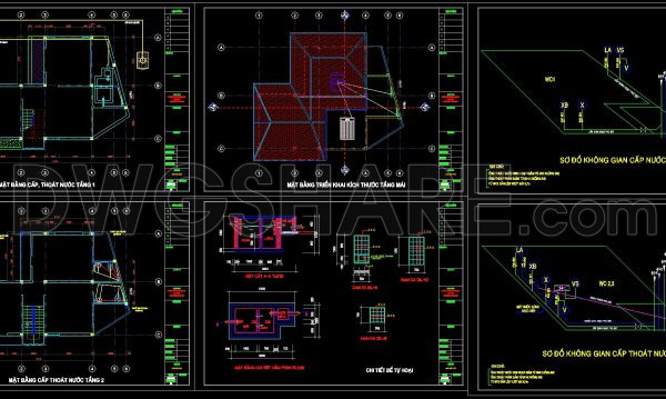 247.-2-story-house-plumbing-drainage-cad-drawings