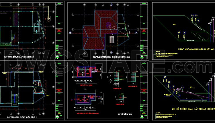 247.-2-story-house-plumbing-drainage-cad-drawings