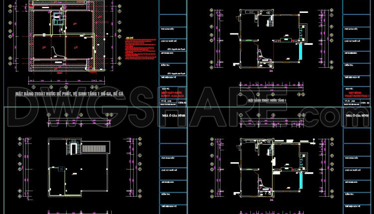 248.-2-story-house-water-supply-drainage-cad-drawings-1