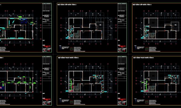 254.-3-story-house-plumbing-plans-water-supply-drainage-system-cad-drawings-1