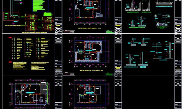 256.-3-story-house-water-supply-drainage-plans-plumbing-details-cad-drawings