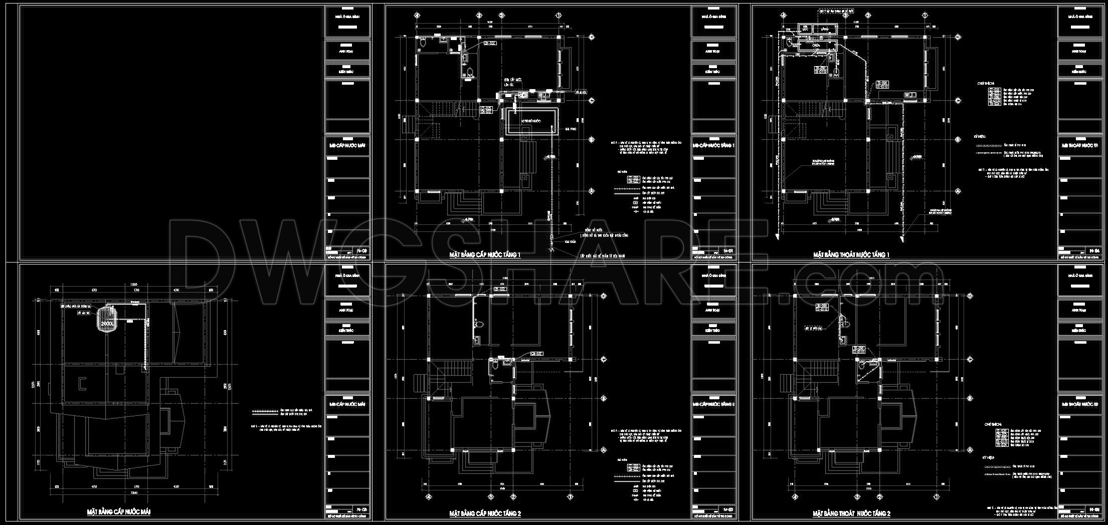 258. Residential Plumbing System – Water Supply & Drainage CAD Drawings (1)