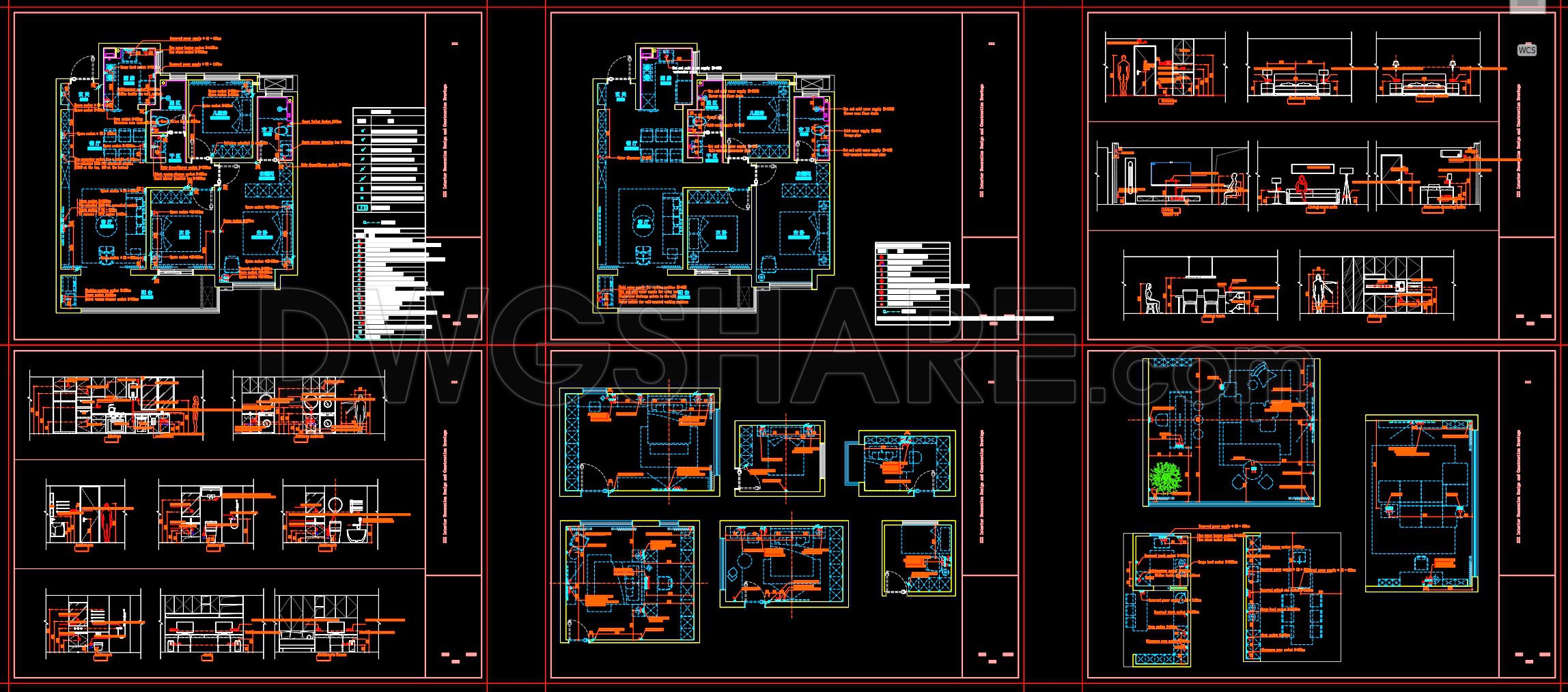 263. Download free detailed CAD drawings of the electrical outlet placement guide for the entire building (1)