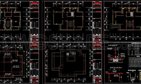 461. Residential Building Structural Cad Drawings – Plans, Reinforcement & Details (2)