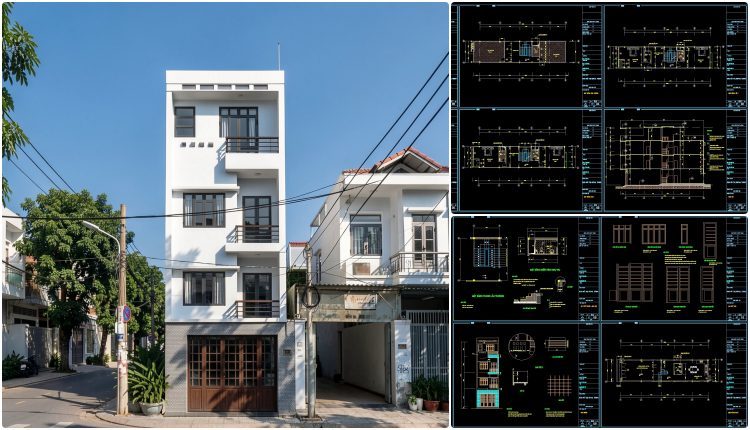 518.-4.5m-x-15m-narrow-house-floor-plans-elevations-details-cad-dwg-1
