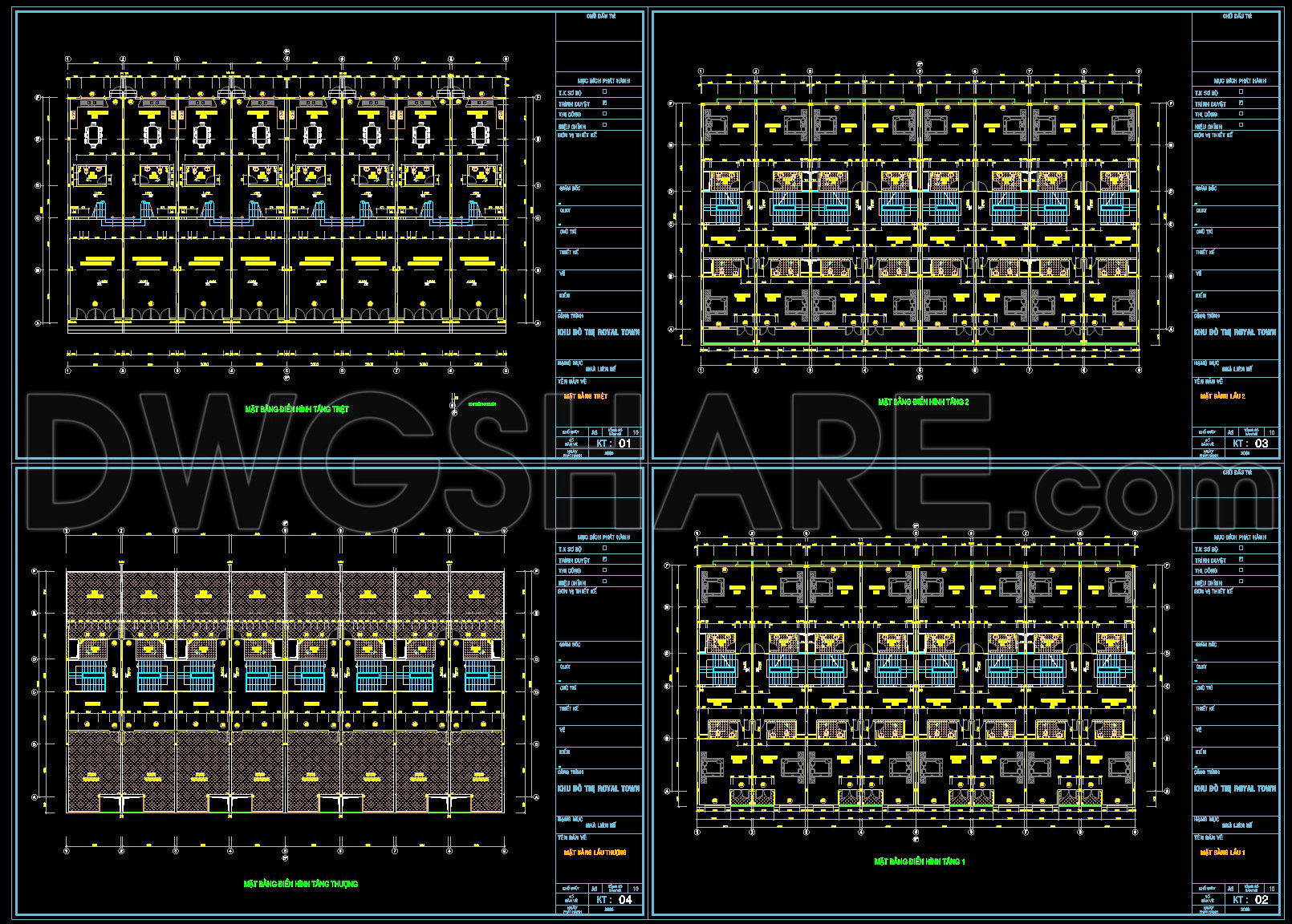 519. Modern Classic Row Houses 5 × 15 m – Architectural Plans DWG (2)
