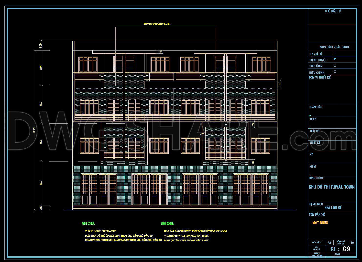 519. Modern Classic Row Houses 5 × 15 m – Architectural Plans DWG (3)