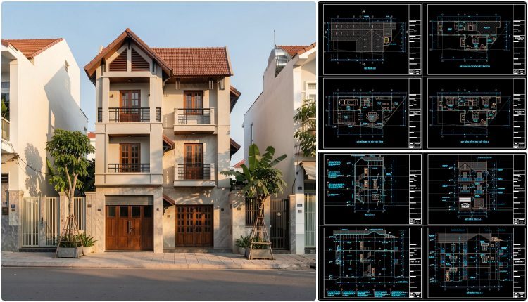 524.-3-story-house-concept-design-floor-plans-elevations-sections-roof-plan-cad-dwg-1