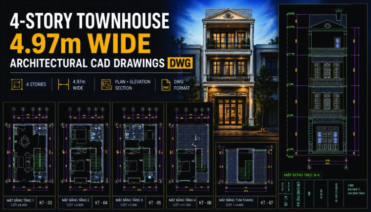531.-4-story-townhouse-4.97m-wide-architectural-cad-drawings-dwg-1