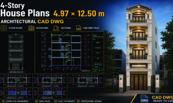 534.-4-story-house-plans-4.97-_-12.50-m-architectural-cad-dwg-1