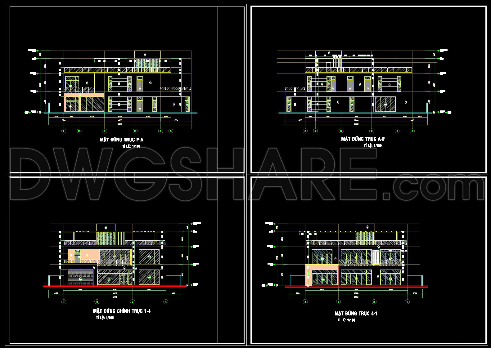 545. Modern Villa 28 × 26 m – 2-Story Architectural Plans DWG (2)