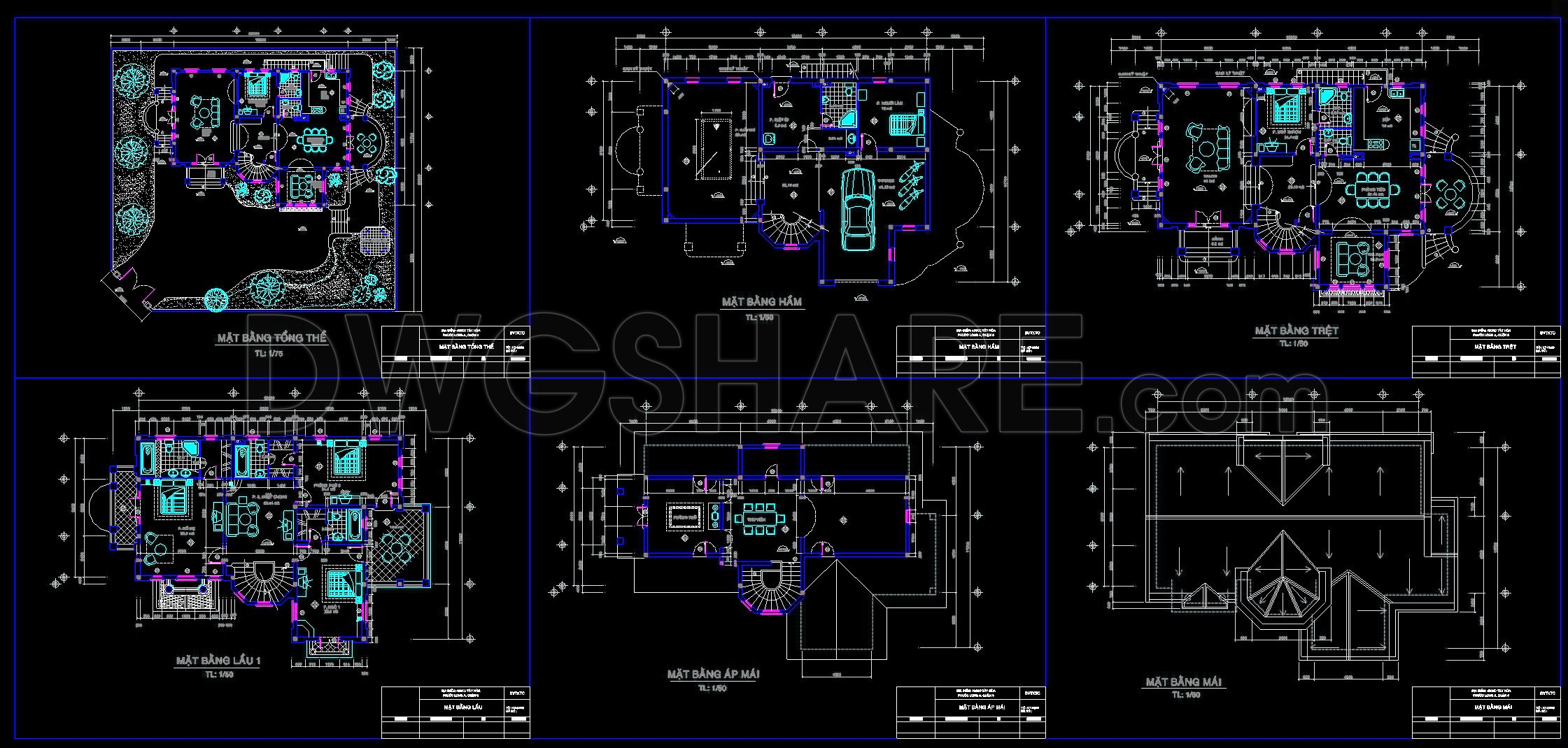 559. Luxury Classic Villa 18 × 12 m – 3-Story Architectural Drawings (2)