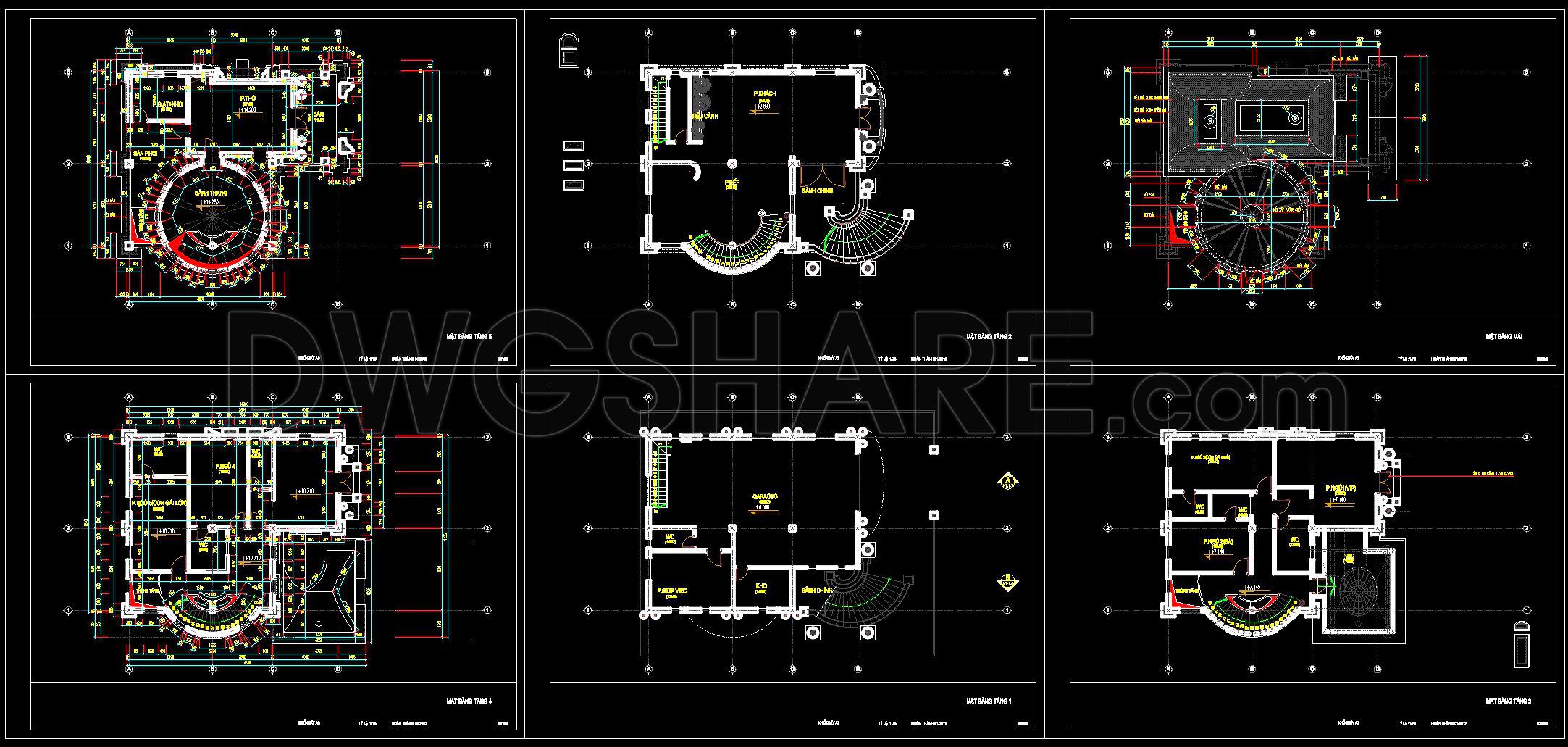 561. Classic Villa 13 × 11.9 m – 3-Story House Plans DWG (2)