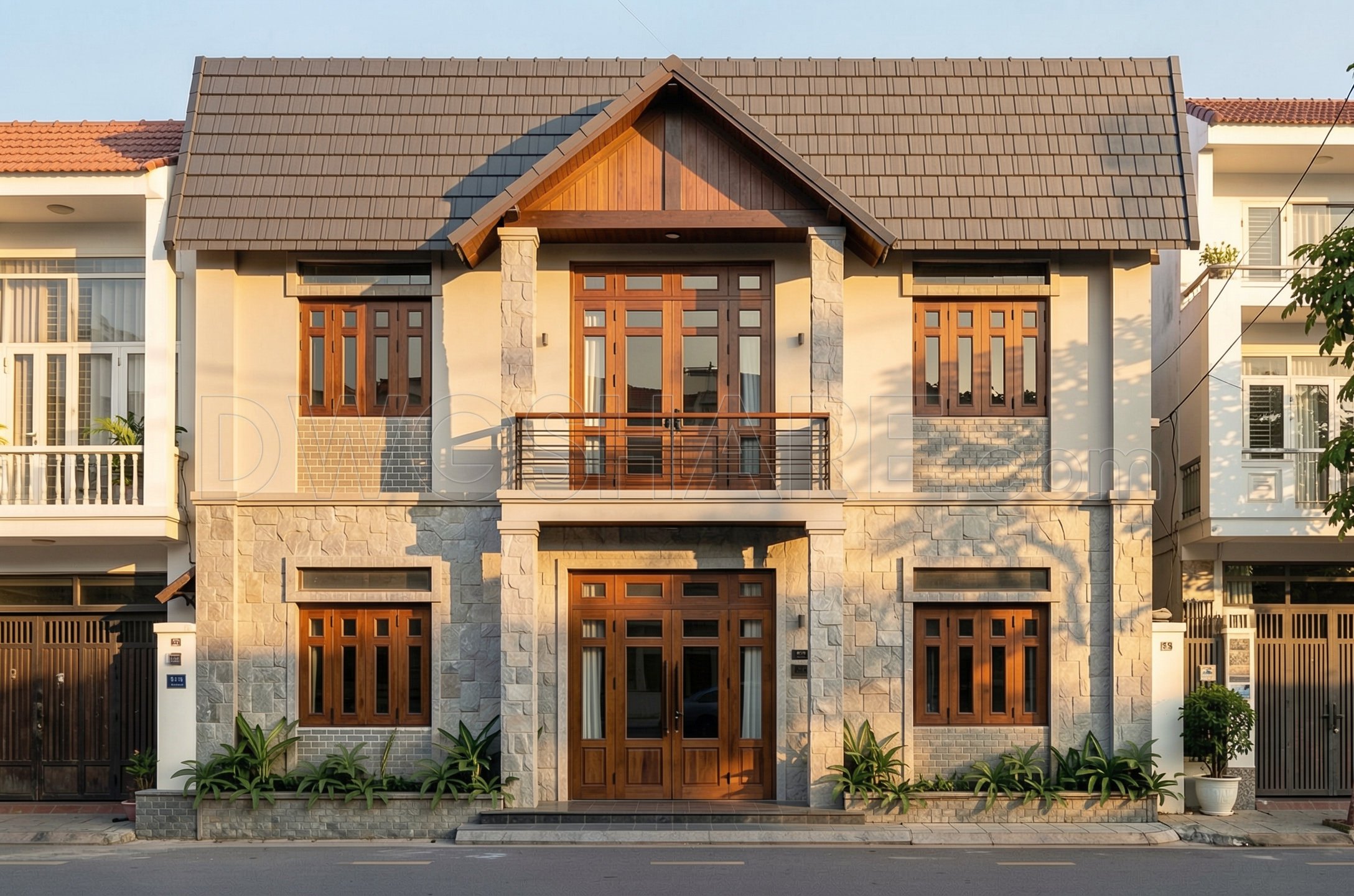 567. Modern 2-Story House with Gable Roof – Architectural Plans DWG (4)