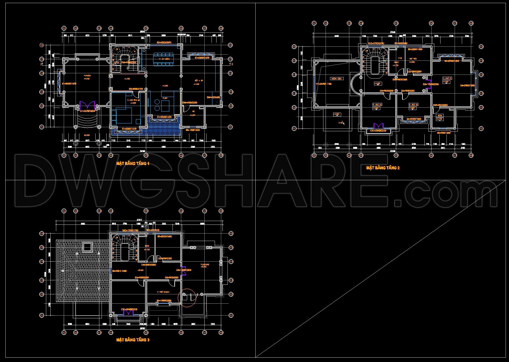 568. Neoclassical 2-Story Villa 20.1 × 10.6 m – Architectural Plans DWG (4)