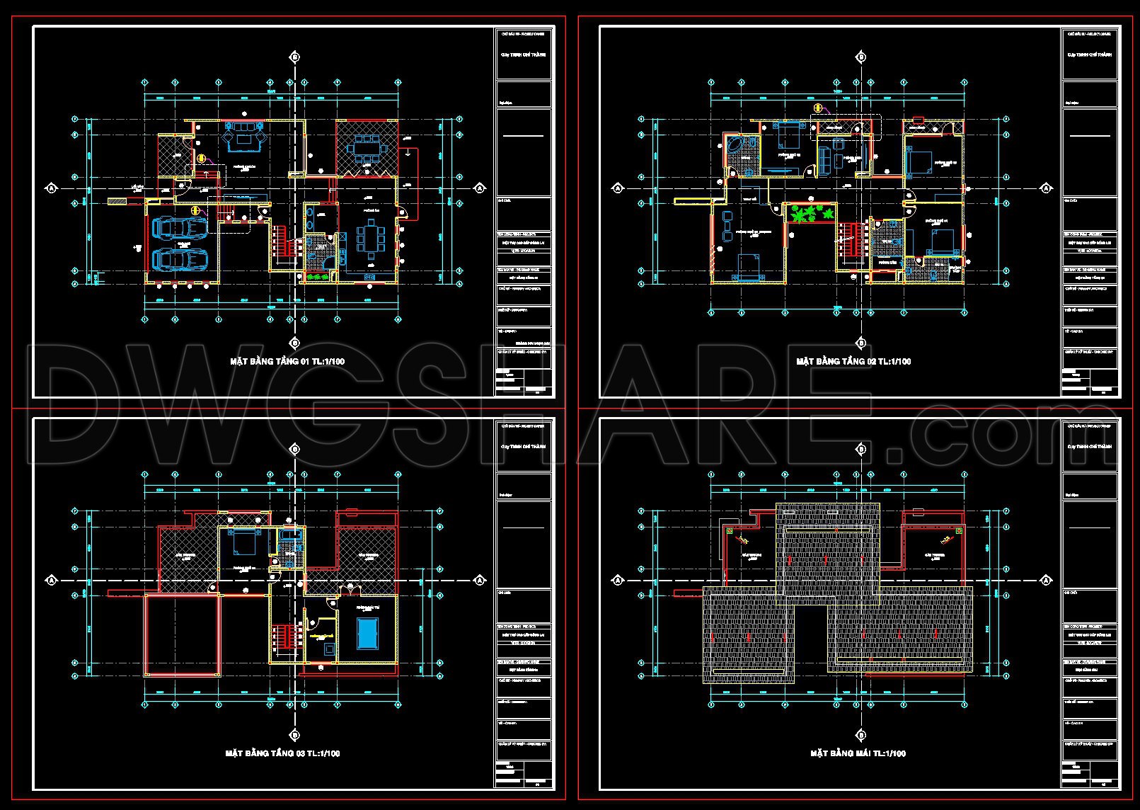571. Modern 3-Story House 12.5 × 19.2 m – Architectural Plans DWG