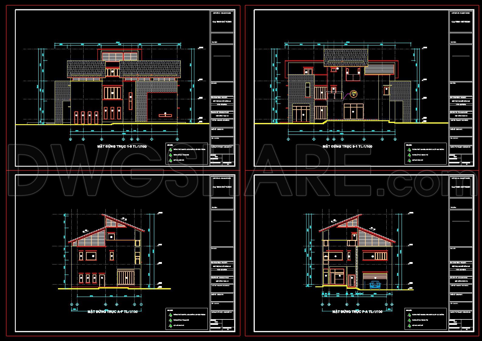 571. Modern 3-Story House 12.5 × 19.2 m – Architectural Plans DWG (3)