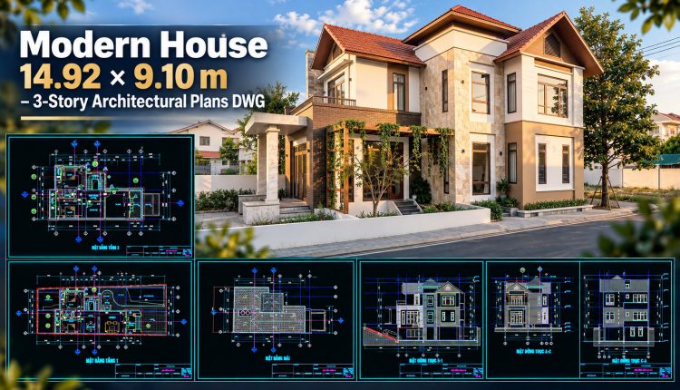 577.-modern-house-14.92-_-9.10-m-3-story-architectural-plans-dwg-1