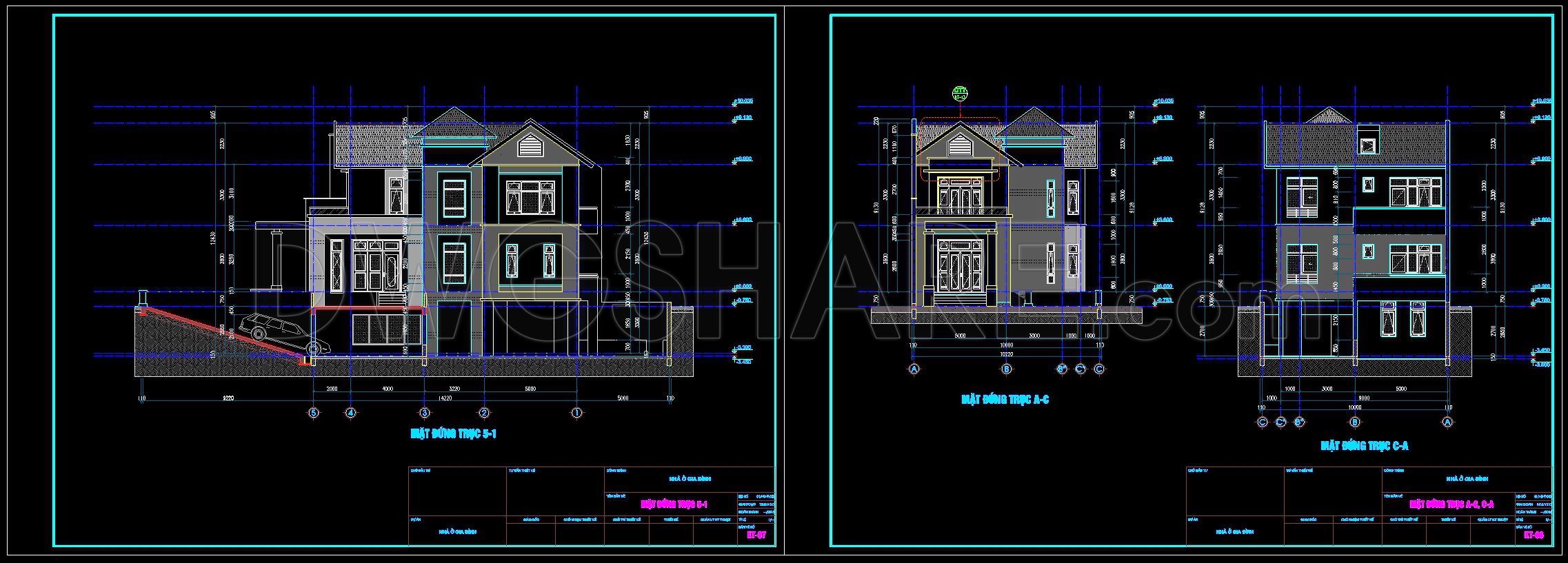 577. Modern House 14.92 × 9.10 m – 3-Story Architectural Plans DWG (3)