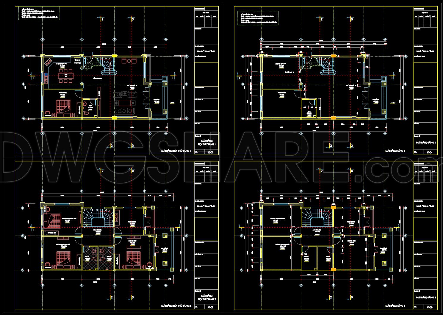 578. 3-Story Neoclassical House Architectural Plans – CAD Drawings (2)