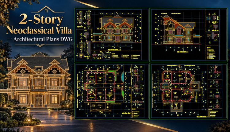 580.-2-story-neoclassical-villa-architectural-plans-dwg-1