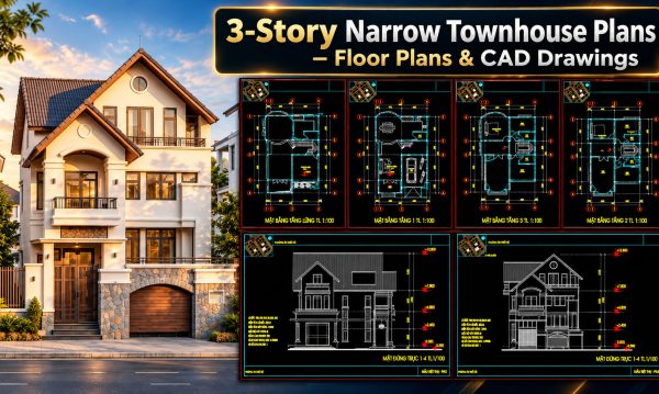 582.-3-story-narrow-townhouse-plans-floor-plans-cad-drawings-1