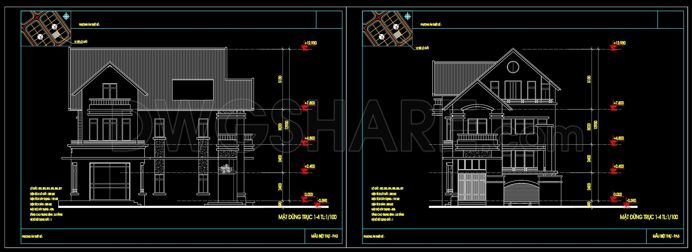 582. 3-Story Narrow Townhouse Plans – Floor Plans & CAD Drawings (3)