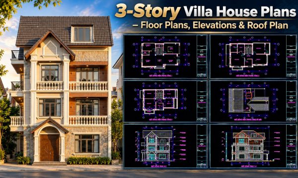 584.-3-story-villa-house-plans-floor-plans-elevations-roof-plan-1