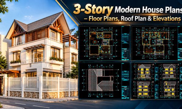 586.-3-story-modern-house-plans-floor-plans-roof-plan-elevations-1