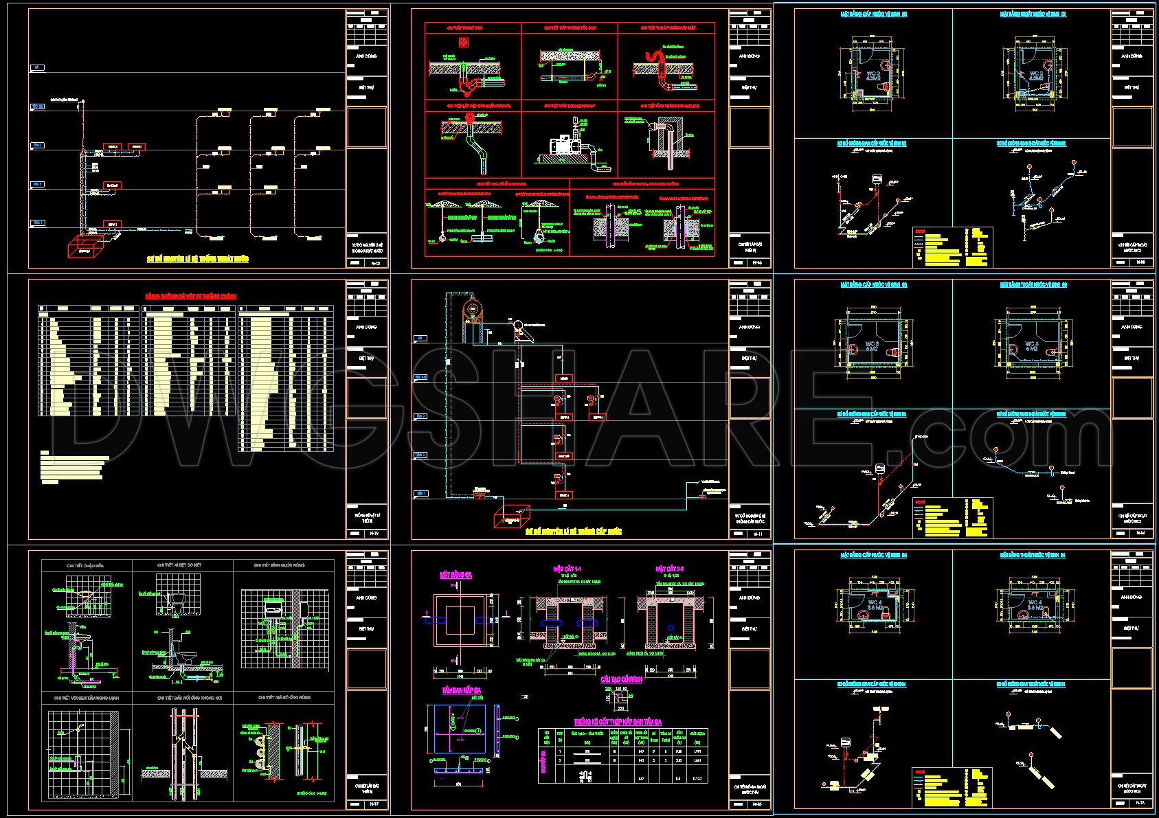 274. Complete House Plumbing Plans – Water Supply & Drainage System DWG (3)