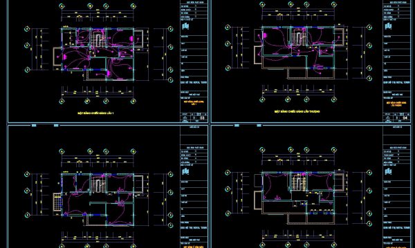 277.-residential-electrical-plans-lighting-power-outlets-lightning-protection-dwg-1