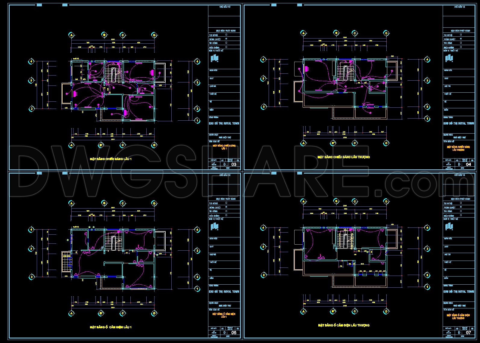 277. Residential Electrical Plans – Lighting, Power Outlets & Lightning Protection DWG (1)