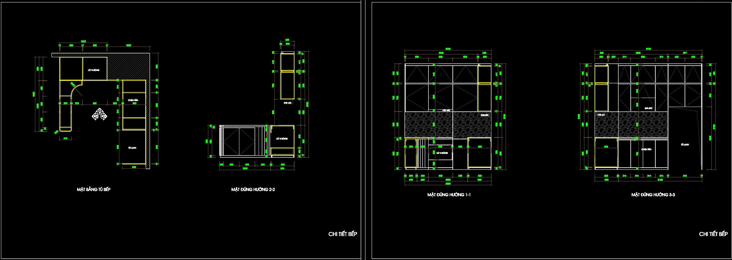 284. Kitchen Cabinet Design CAD Drawings DWG – Floor Plan, Elevations & Detailed Joinery (1)