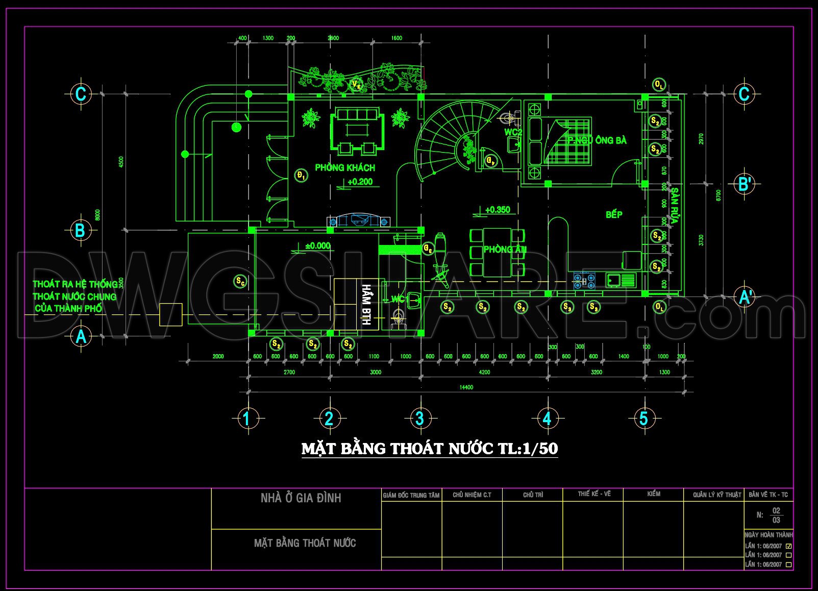 286. Residential Plumbing Plans – Water Supply, Drainage & Septic Tank Details DWG (2)