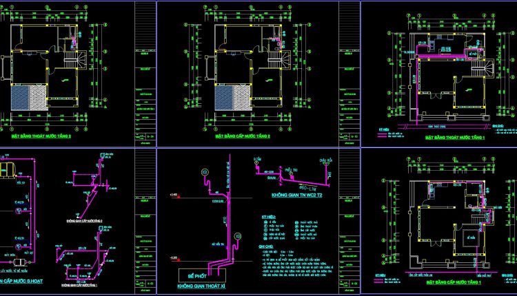 293.-2-story-house-plumbing-plans-water-supply-drainage-system-dwg